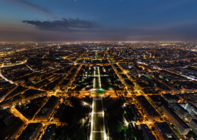 Vu de paris à 360° depuis le haut de la tour eiffel